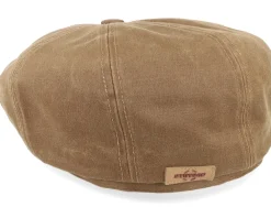 Flat Caps-Stetson Hatteras Co/Pes Brown Flat Cap -