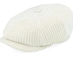 Online Stetson Hatteras Corduroy Jersey Wool White Flat Cap -