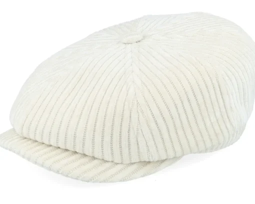 Online Stetson Hatteras Corduroy Jersey Wool White Flat Cap -