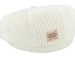Online Stetson Hatteras Corduroy Jersey Wool White Flat Cap -