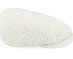 Online Stetson Hatteras Corduroy Jersey Wool White Flat Cap -