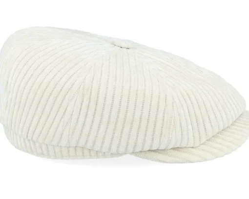 Online Stetson Hatteras Corduroy Jersey Wool White Flat Cap -
