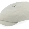 Fashion Stetson Hatteras Cotton Twill Beige/Blue Twill Flat Cap -