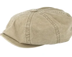 Discount Stetson Hatteras Delave Organic Cotton Beige Flat Cap -