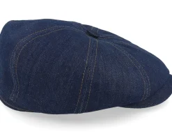 Outlet Stetson Hatteras Denim Sustainable Dark Denim Flat Cap -