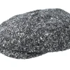 Fashion Stetson Hatteras Donegal Black Flat Cap -
