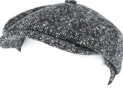 Fashion Stetson Hatteras Donegal Black Flat Cap -