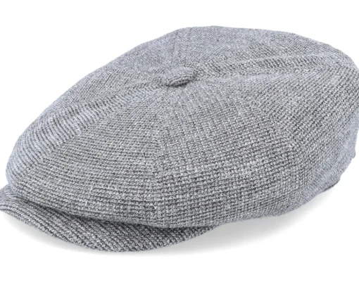 New Stetson Hatteras Jersey Grey Flat Cap -