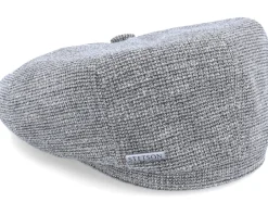 New Stetson Hatteras Jersey Grey Flat Cap -