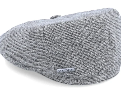 New Stetson Hatteras Jersey Grey Flat Cap -