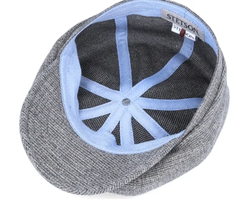 New Stetson Hatteras Jersey Grey Flat Cap -