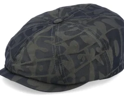 Hot Stetson Hatteras Outdoor Olive/Black Flat Cap -