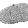 Sale Stetson Hatteras Silk Black/White Flat Cap -