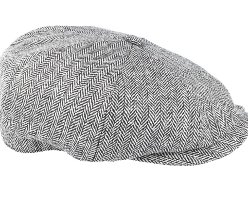 Sale Stetson Hatteras Silk Black/White Flat Cap -
