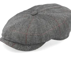 Hot Stetson Hatteras Silk Herringbone Flat Cap - Blue