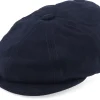 Flat Caps-Stetson Hatteras Soft Cotton Navy Flatcap -