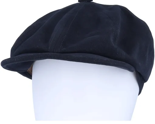 Flat Caps-Stetson Hatteras Soft Cotton Navy Flatcap -