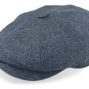 New Stetson Hatteras Virgin Wool/Linen Blue Flat Cap -