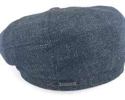 New Stetson Hatteras Virgin Wool/Linen Blue Flat Cap -
