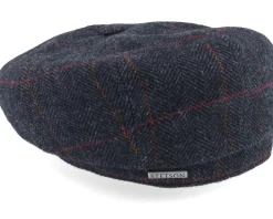 Discount Stetson Hatteras Wool Flat Cap - Grey