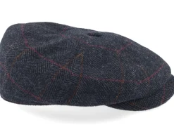 Discount Stetson Hatteras Wool Flat Cap - Grey