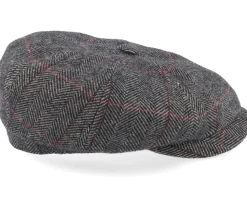Flat Caps-Stetson Hatteras Wool Flat Cap - Grey