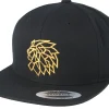 Snapback-Lions Head Logo Black/Gold Snapback -