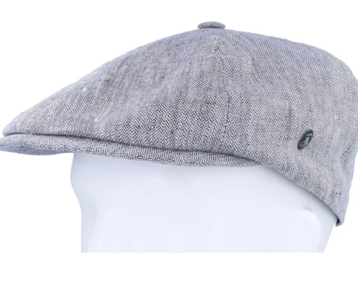 Flat Caps-City Sport Heather Grey Flat Cap -