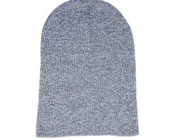 Long Beanies-Beechfield Heather Grey Long Blank Beanie -