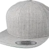 Snapback-Yupoong Heather Grey Snapback -