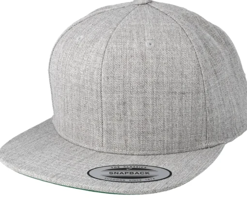 Snapback-Yupoong Heather Grey Snapback -