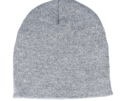Traditional Beanies-Beechfield Heather Traditional Blank Beanie - Grey