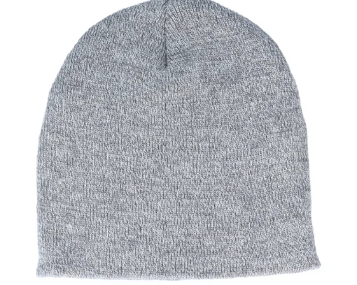 Traditional Beanies-Beechfield Heather Traditional Blank Beanie - Grey