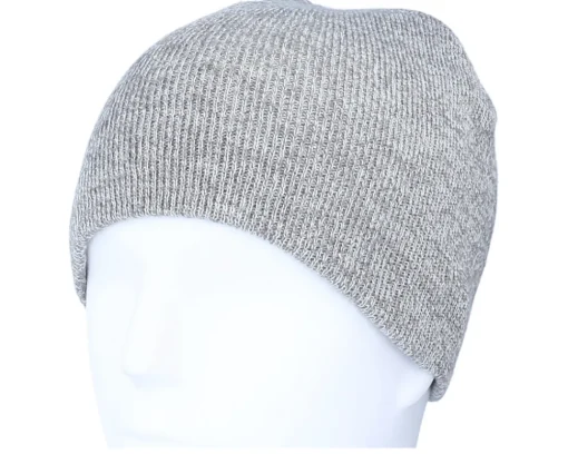 Traditional Beanies-Beechfield Heather Traditional Blank Beanie - Grey