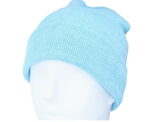 Cuff Beanies-Beechfield Heather Surf Cuff Blank Beanie - Blue