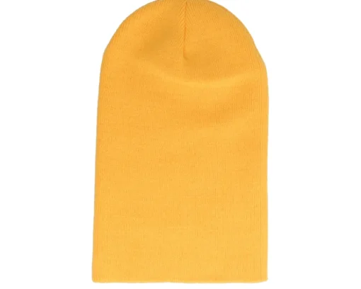 Cuff Beanies-Yupoong Heavyweight Gold Beanie - Yellow