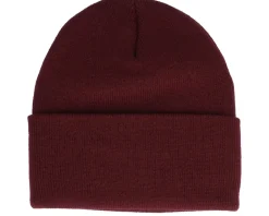 Cuff Beanies-Yupoong Heavyweight Maroon Beanie - Red