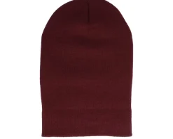 Cuff Beanies-Yupoong Heavyweight Maroon Beanie - Red
