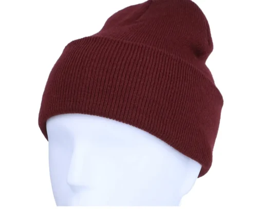 Cuff Beanies-Yupoong Heavyweight Maroon Beanie - Red