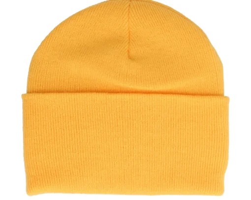 Cuff Beanies | Blank Beanies-Yupoong Heavyweight Powder Beanie - Yellow