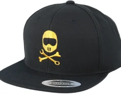 Motor-Born To Ride Helmbones Black Snapback -