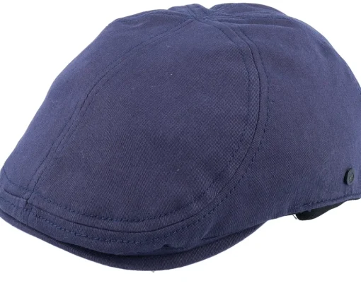 Hot Upfront Henry Duckbill Navy Blue Flat Cap -