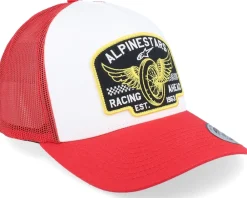 Trucker-Alpinestars Heritage Patch Hat White/Red Trucker -