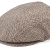 Fashion Jaxon & James Herringbone Dark Brown Flat Cap -