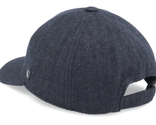 Adjustable-City Sport Herringbone Softfix Black Dad Cap -
