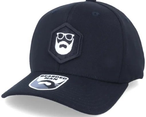 Adjustable-Bearded Man Hexagon Logo 110 Black/White Adjustable -