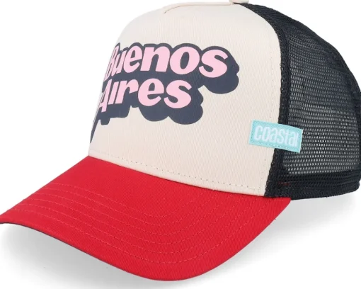 Trucker-Coastal Hft Buenos Aires Black/Creme/Red Trucker -