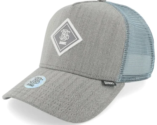 Clearance Djinns Hft Cap Fine Herringsbone Grey Trucker -