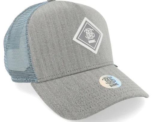 Clearance Djinns Hft Cap Fine Herringsbone Grey Trucker -