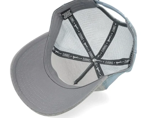 Clearance Djinns Hft Cap Fine Herringsbone Grey Trucker -